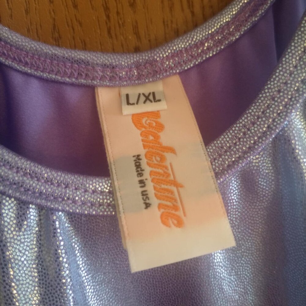 Purple Metallic Bodysuit Sz L/XL - Picture 2 of 6